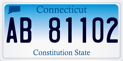 CT license plate AB81102
