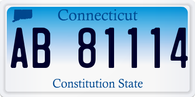 CT license plate AB81114
