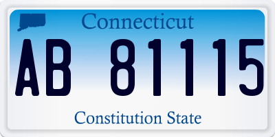 CT license plate AB81115