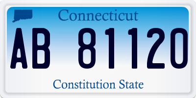 CT license plate AB81120