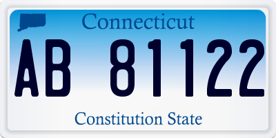 CT license plate AB81122