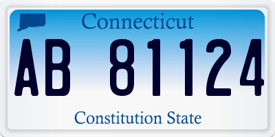 CT license plate AB81124