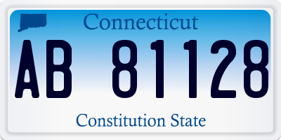 CT license plate AB81128