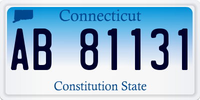 CT license plate AB81131