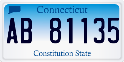 CT license plate AB81135