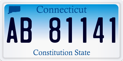 CT license plate AB81141