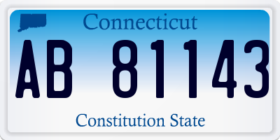 CT license plate AB81143