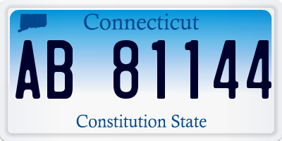 CT license plate AB81144