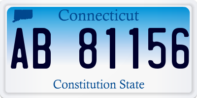 CT license plate AB81156