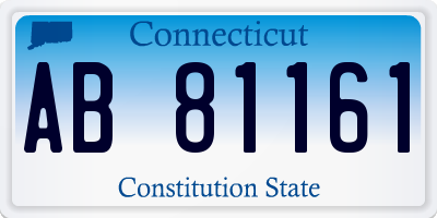 CT license plate AB81161