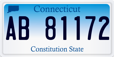 CT license plate AB81172