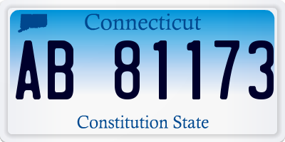 CT license plate AB81173