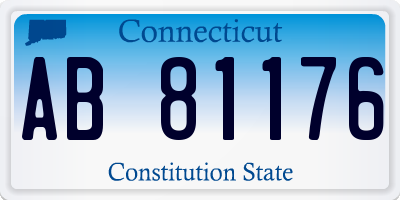 CT license plate AB81176