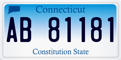 CT license plate AB81181