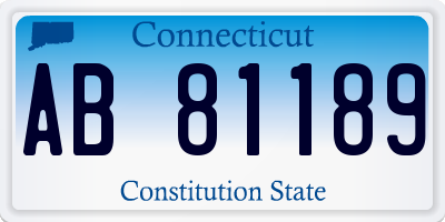 CT license plate AB81189