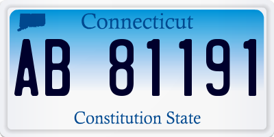 CT license plate AB81191