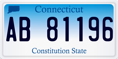 CT license plate AB81196