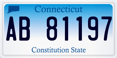 CT license plate AB81197