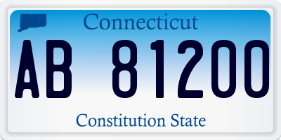 CT license plate AB81200