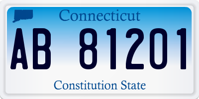 CT license plate AB81201