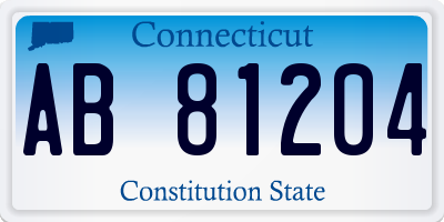 CT license plate AB81204