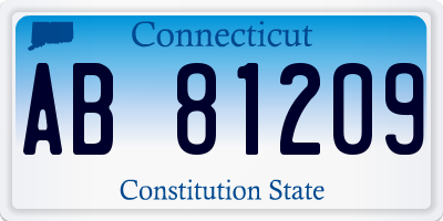 CT license plate AB81209
