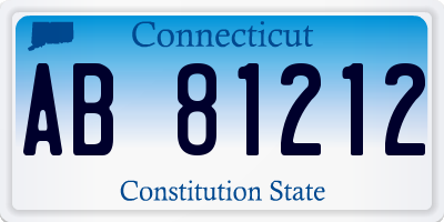 CT license plate AB81212