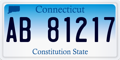 CT license plate AB81217