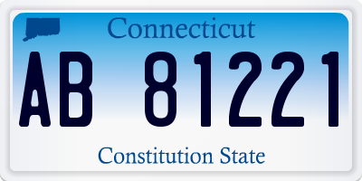 CT license plate AB81221
