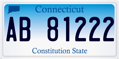 CT license plate AB81222