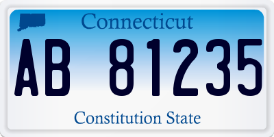 CT license plate AB81235