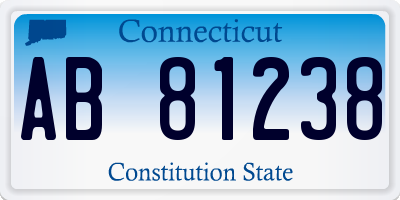 CT license plate AB81238