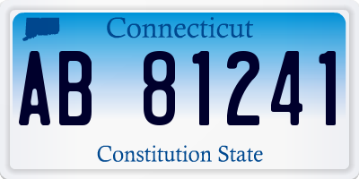 CT license plate AB81241
