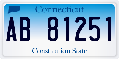 CT license plate AB81251