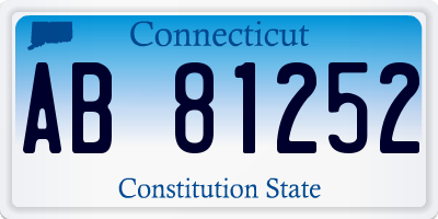 CT license plate AB81252