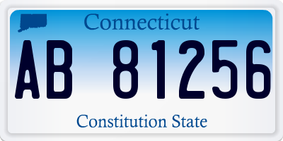 CT license plate AB81256