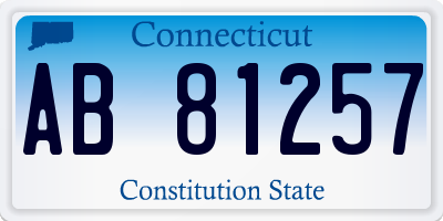CT license plate AB81257