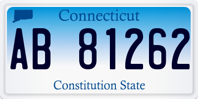CT license plate AB81262