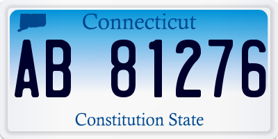 CT license plate AB81276