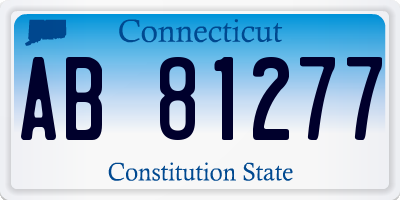 CT license plate AB81277