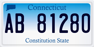 CT license plate AB81280