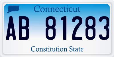 CT license plate AB81283