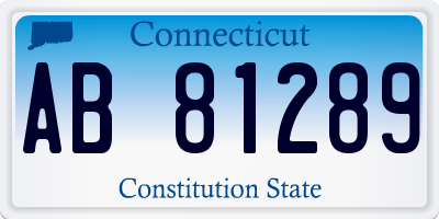 CT license plate AB81289