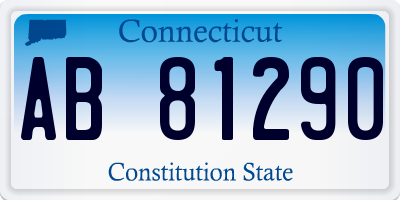 CT license plate AB81290