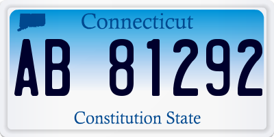 CT license plate AB81292