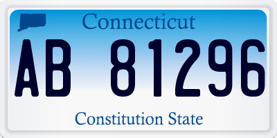 CT license plate AB81296