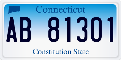 CT license plate AB81301