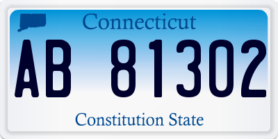 CT license plate AB81302
