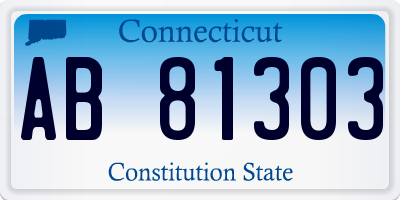 CT license plate AB81303