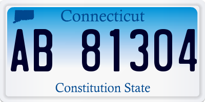 CT license plate AB81304